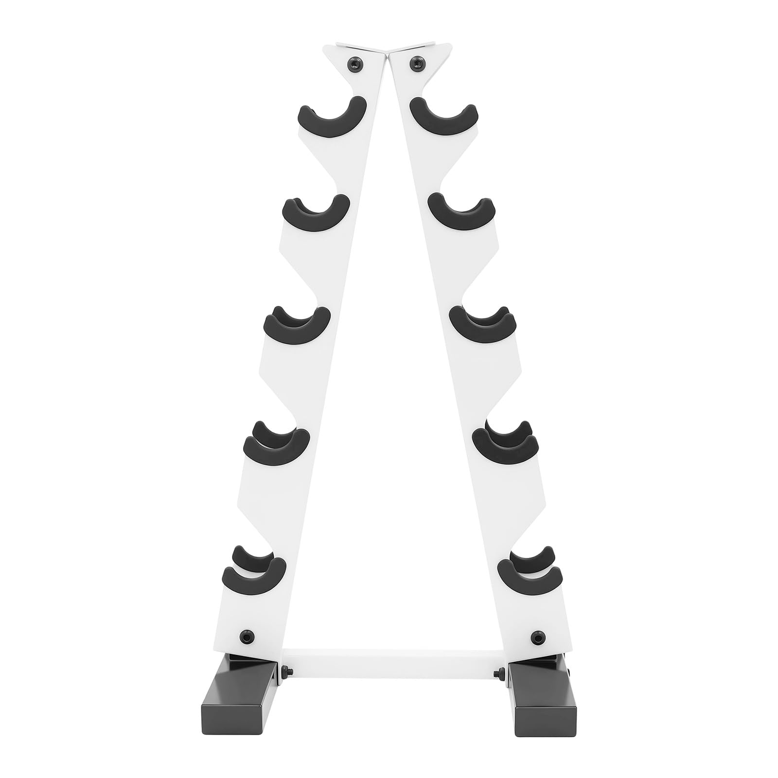 Rack per manubri in acciaio a 5 livelli, peso per casa, palestra, portata max. 100 kg, salvaspazio per palestra e casa, adatto per appassionati di allenamento