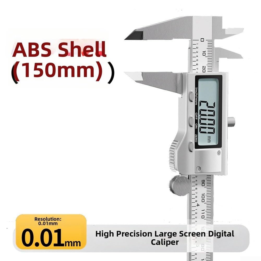 Calibro digitale, calibro a corsoio elettronico in acciaio inossidabile con precisione di 0,01 mm, 4 modalità di misurazione, ampio display LCD, impermeabile per officina e fai da te, 32 cm (300 mm)