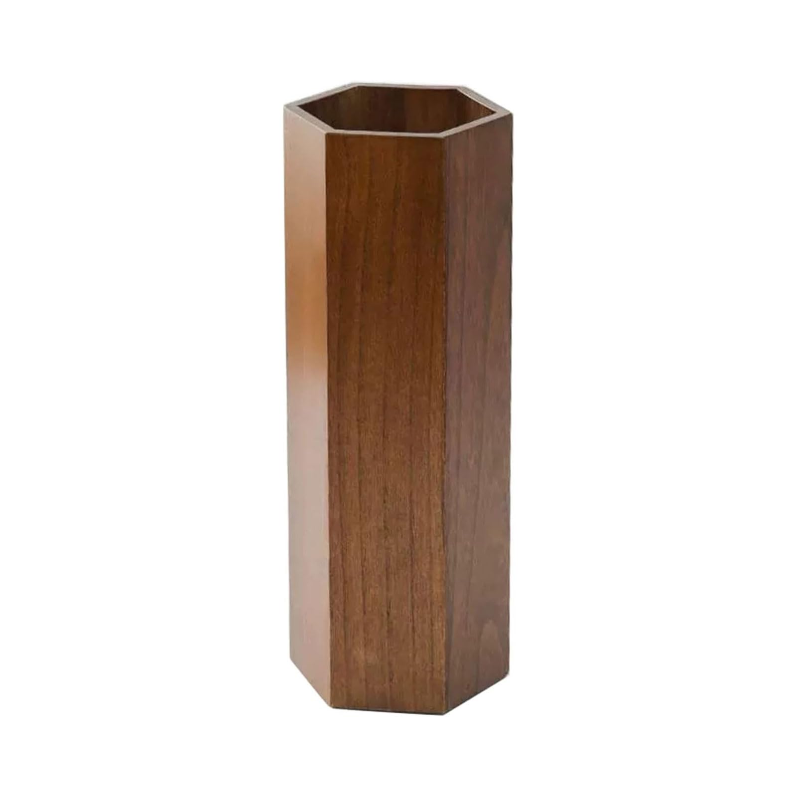 Porte-parapluie hexagonal en bois pour éviter les sols mouillés dans la maison