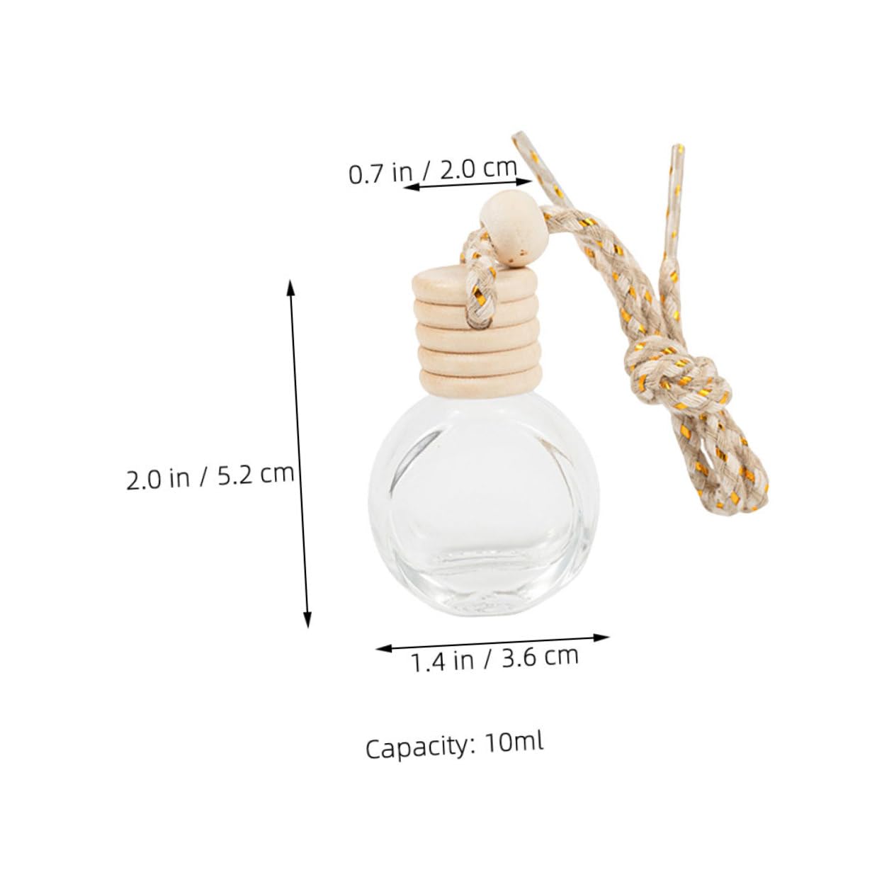 Gatuida 50stücke Auto Duftflasche Hängend Leere Glasflaschen Für Ätherische Öle Nachfüllbare Parfüm Diffuser Für Auto Transparentes Design Mit Aufhängeseil