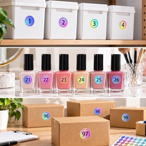 Xthrotsenk 2000Pcs Number Stickers 1-100 Vinyl Consecutive Number Stickers — 사진 5