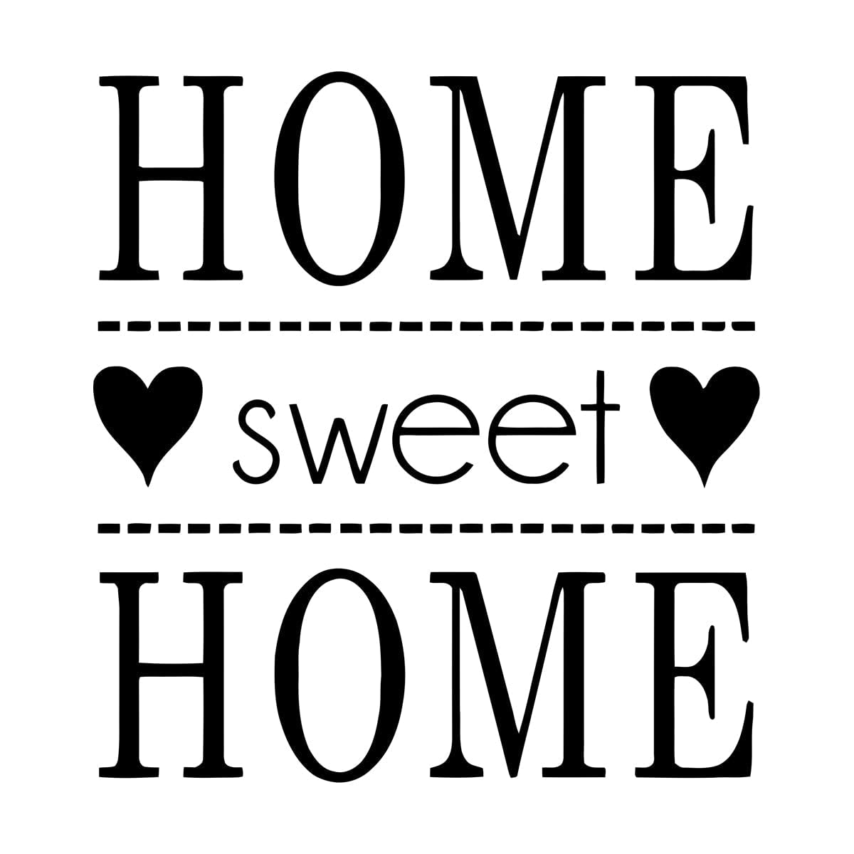 Lzhouting Wall Stickers 0926 Sweet Home Vinyl Wall Stickers Family Quotes For Living Room Bedroom Decoration Decals Mural Removable Small - 42X44cm