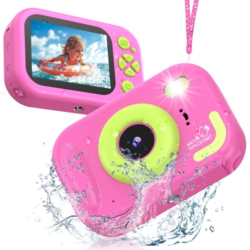 wasserdichte Kamera für Kinder, 48MP 1080P Kinderkamera Digitalkamera...