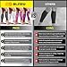 BLITZU Calf Compression Sleeves for Men and Women. Footless Compression Socks Support for Varicose Vein, Nursing, Running. Leg Sleeve Brace for Shin Splints, Pain Relief & Reduces Swelling Black L-XL