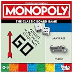 Monopoly Board Game with Storage Tray and Larger Tokens - English Version