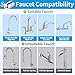 WINGSOL WINGSOL Stainless Steel Water Filter for Sink Faucet, NSF/ANSI 42 & 53, 360° Rotating Tap Purifier Reduces PFAS, Lead, Chlorine & Microplastics, 350 Gallons Long-Lasting for Kitchen & Bathroom