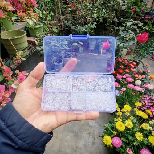 Image of Clear White Rondelle Glass Beads for Jewelry Making, Faceted Briolette Crytal Spacer Beads for Bracelet Necklace Earring (2mm 4mm 6mm 8mm 10mm Mixed Sizes, 1000pcs)