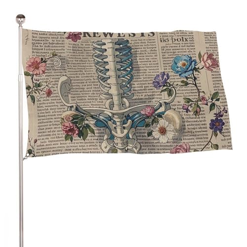 Drapeaux imprimés anatomie humaine grand format déco jardin extérieur vacances Noël