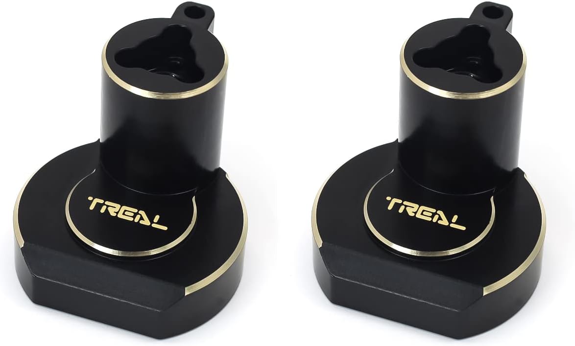 TREAL Brass Rear Hubs, Inner Portal Housing Set(2) Heavy Weight Upgrades for Redcat GEN9,GEN8 Ascent Crawler