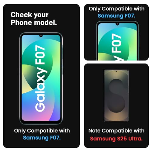 Image of FIRST MART Military Grade Gorilla Tempered Glass Compatible For Samsung Galaxy F07 5G (6.7 Inches) With Easy Installation Kit for Smartphone| Edge To Edge Coverage | Black, Pack of 2