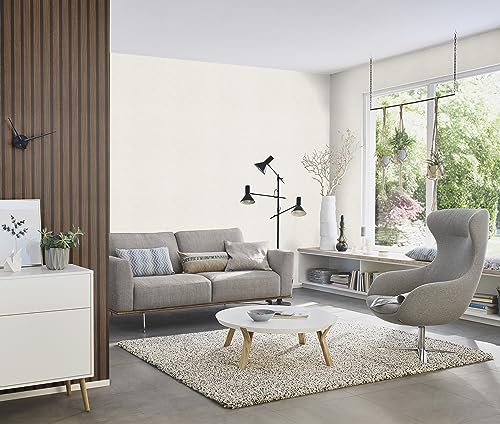 Rasch Tapete 278439 - Dunkelbraune Papiertapete mit Holz-Optik, 3D Holz-Paneele im modernen Skandi Look, Lamellenwand - 10,05m x 0,53m (LxB)