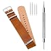 CIVO PU Leather NATO Zulu Military Swiss G10 Watch Band Strap 18mm 20mm 22mm with Stainless Steel Buckle (Brown, 20mm)