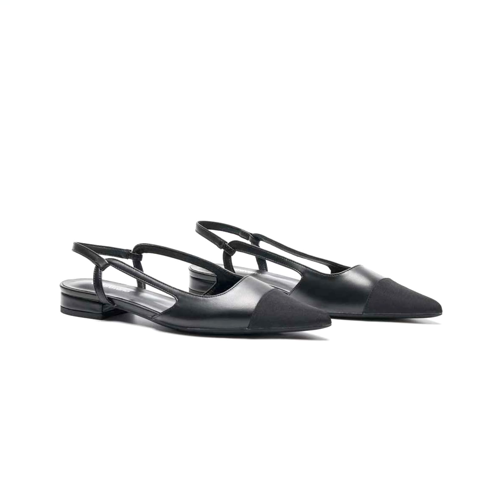 C.Paravano Damen Schuhe Slingbacks mit spitzem Zeh & zweifarbigem Design | Slingpumps Damen | Sandalen Sommer | Elegant für Büro, Abendevents und Alltag