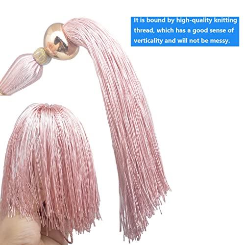 Kuasting 4Pcs 11.5 Inch Handmade Soft Silky Tassels, Handmade Tassels Bookmarks For Diy Crafts Jewelry Making,Graduation Clothing Sewing, Diy Craft Accessory,Tags (Pink) #TOP3