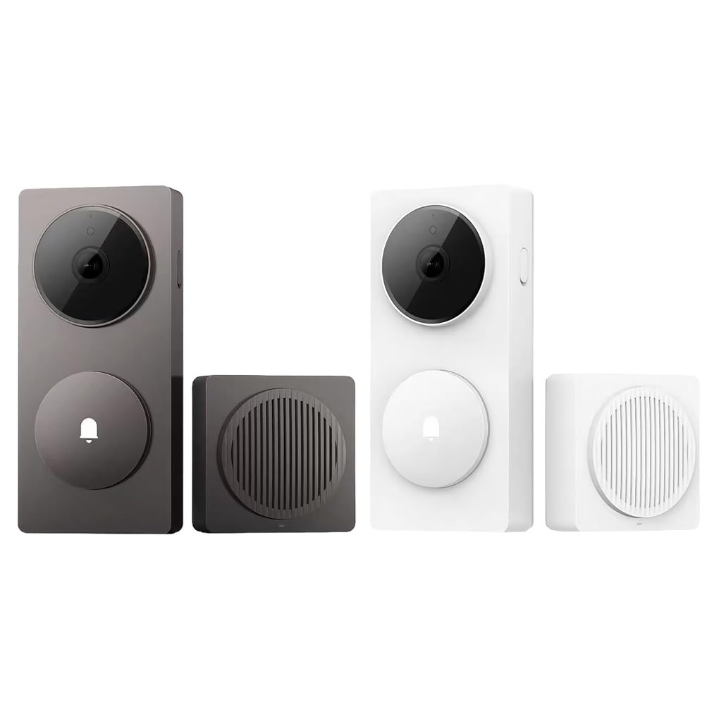 Timbre inalámbrico para el hogar con Videos de definición Ultras y cámara de Timbre ABS con Lente Gran, Negro grisáceo