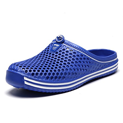 AOWENDI Women's Garden Clogs Breathable Shoes Bathing Shoes Men's Beach Shoes Water Shoes Footwear Slippers Walking Shoes Anti-Slip ShoesÂ Blue-38, 7 Women/6 Men