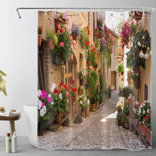 LB 3D European Nature Landscape Shower Curtain 60x72