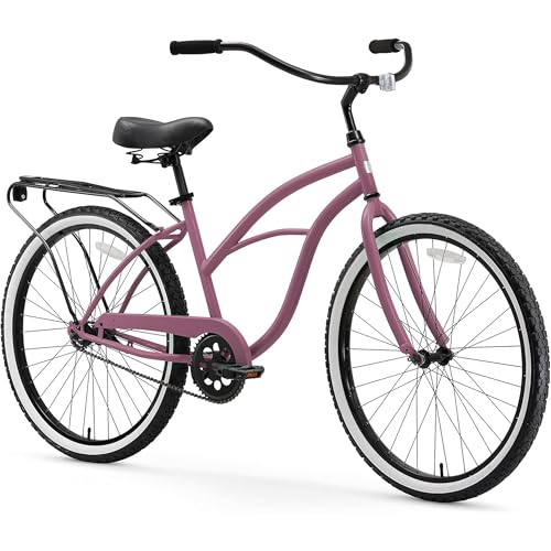 sixthreezero Around The Block Women's Beach Cruiser Bike, Hybrid Bicycle with Rear Rack