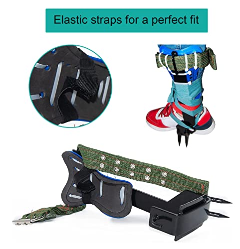 Lihopefe Tree Climbing Gear, 304 Stainless Steel Tree Climbing Tool, Pole Climbing Spikes Adjustable Climbing Tree Shoes Non-Slip Pedal for Hunting Observation, Picking Fruit, Jungle Survival and More - Thumbnail 5