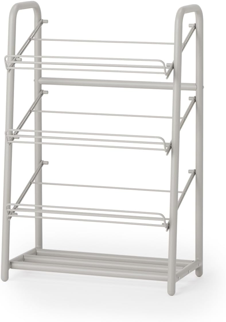 無印良品 MUJI 83412111 Steel Pipe Shoe Rack, Warm Gray, Width 20.9 x Depth 11.4 x Height 31.1 inches (53 x 29 x 79 cm)