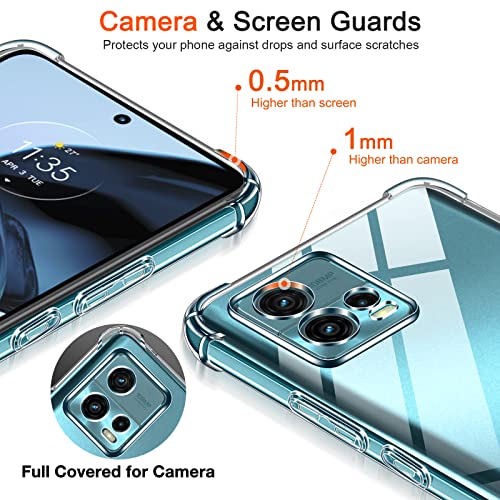 Image of Lustree Back Cover Transparent Case Compatible with Motorola G72 | Clear + TPU Case with 4 Corner Air Cushion Protection & Camera Protection | Slim& Stylus Cover