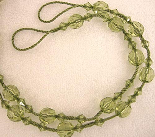 Legacci per Tende Verdi con Perline x 2 Pezzi