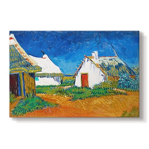 Vincent van Gogh | White Cottages Under A Blue Sky | Abstract Art | GAL089
