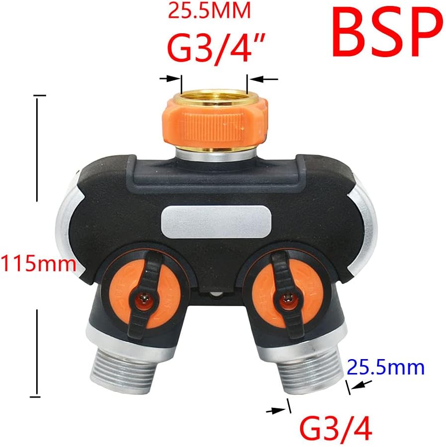Spray Water Connection 3/4 Inch 4-way Brass Plastic Garden Hose Dispenser Y-type Watering Connector Dispenser For Outdoor Faucets And Faucets (Color : Blue)