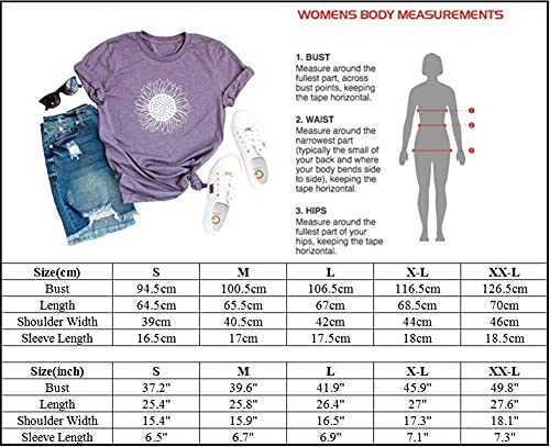 MaQiYa Womens Cute Sunflower Graphic Printed Tee Shirts Vintage Short Sleeve Cotton Shirts Tops4