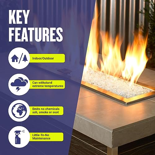 Image of American Fireglass 10-Pound Fire Glass with Fireplace Glass and Fire Pit Glass, 1 /4-Inch, Copper