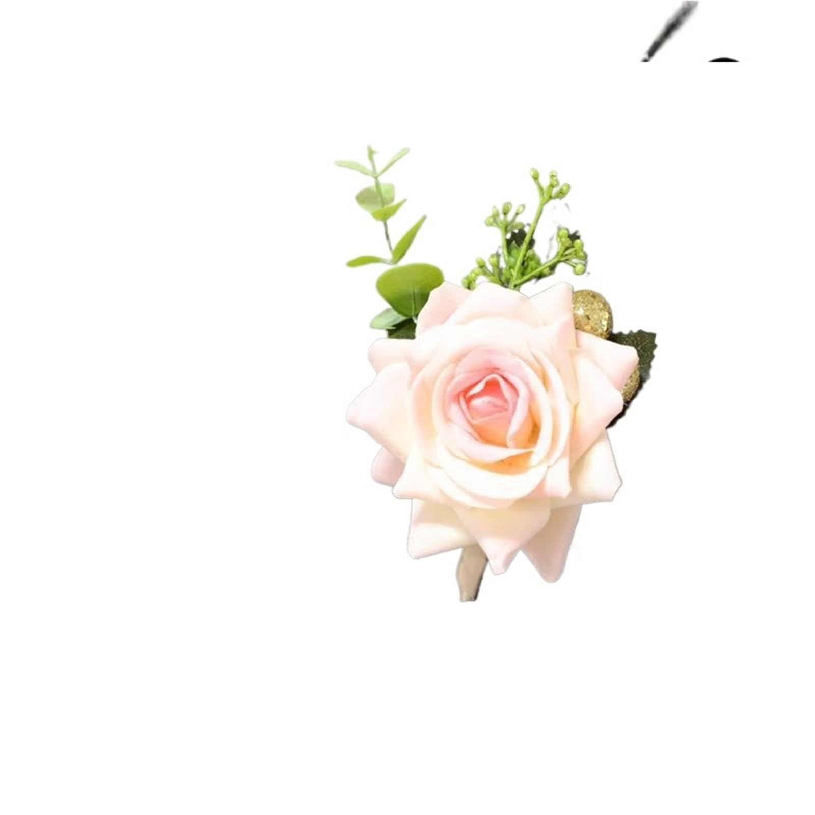 WTAXBH Corsages for Weddings 2pcs Wedding Boutonniere Bride Bridesmaid Wrist Corsage Groom Pins Flower Silk Red Simulation Rose(C)