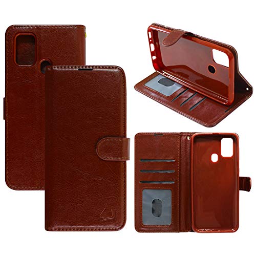 Image of Flip Cover Compatible with Samsung Galaxy M31 Prime / M31 / F41 | Premium Leather Finish | Inbuilt Pockets & Stand | Flip Cover Back Case for Samsung Galaxy M31 Prime / M31 / F41 (Brown)