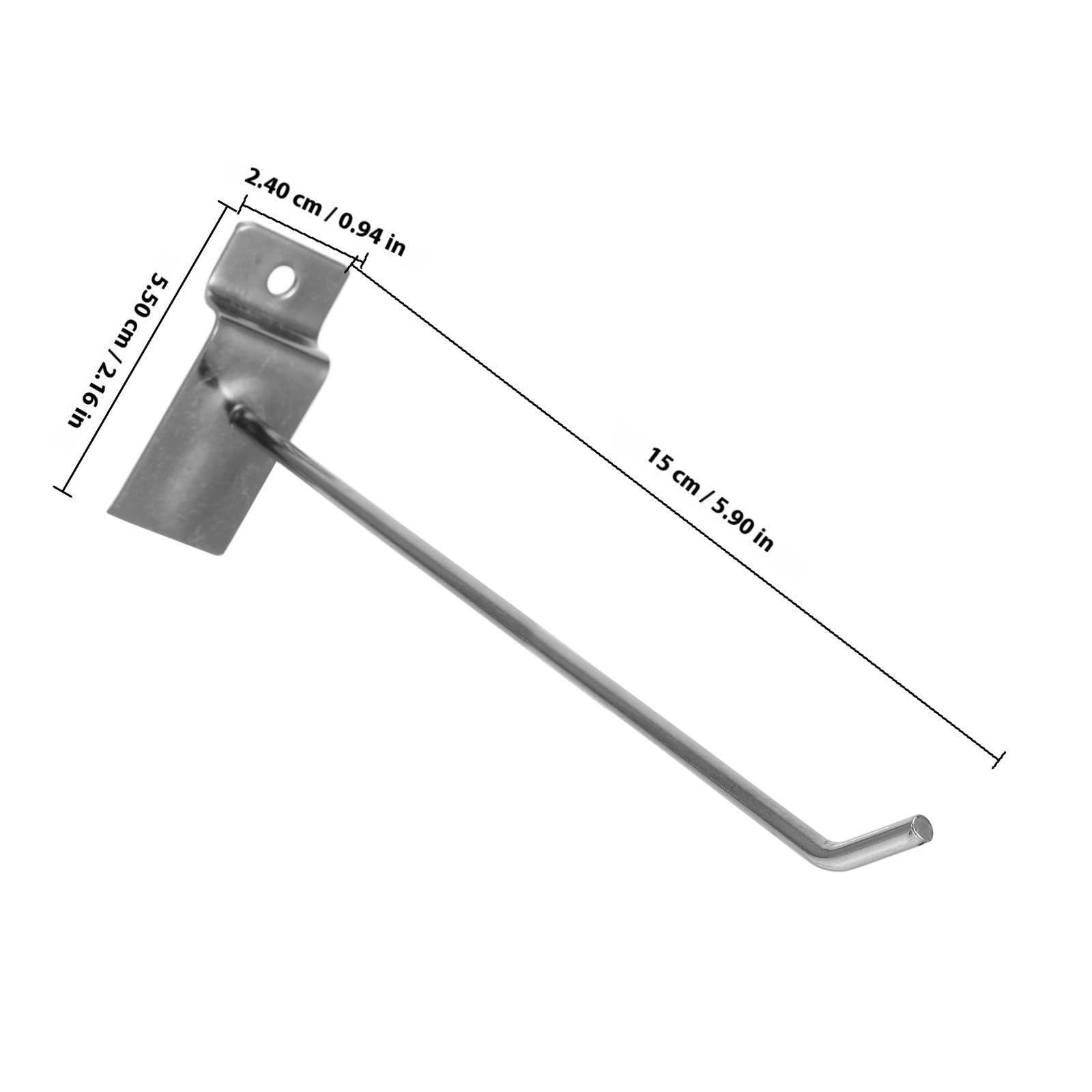 Lamellenwandhaken 50 Stück Eisen Silber für Lochwand
