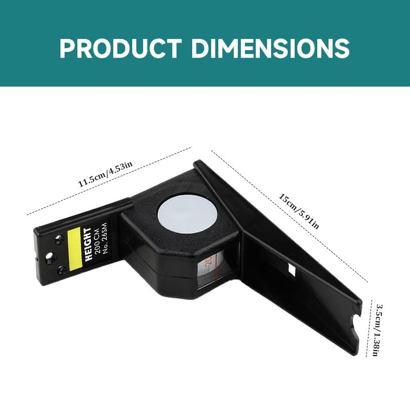 2-Meter Extendable Wall Mounted Altimeter, Portable Height Measurement Device with Precise and Durable Scale, Suitable for Home, School, Hospital