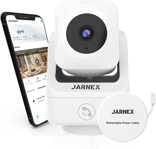 Cámara de seguridad para el hogar WiFi de 2K con inclinación panorámica 360 HD 2.4GHz, monitores para bebésmascotas, audio de 2 vías, noche de luz