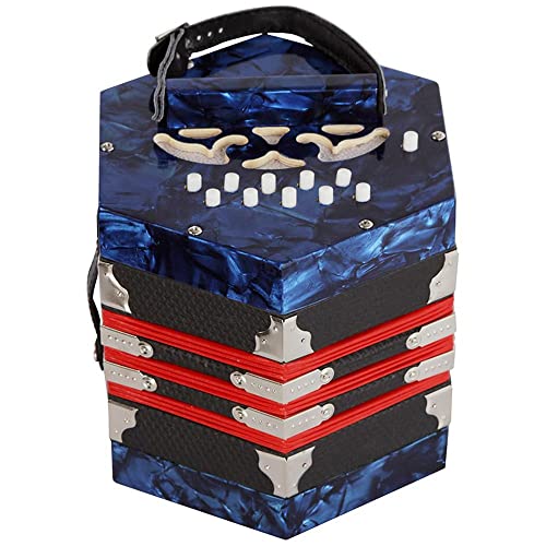20 Buttons Concertina Accordion, With Carrying Bag, Adjustable Hand Strap, For Kids Adults Beginner Daily Practice Stage