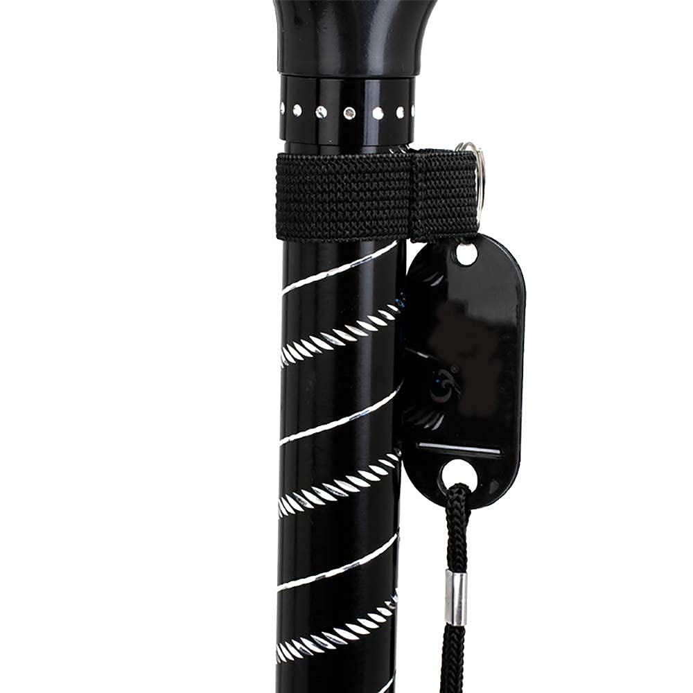 Muletas Muletas Bastón de Cuatro Patas Ajustable Cómodo Mango Izquierdo y Derecho Proporciona un Soporte Estable con Luces LED para Hombres y Mujeres