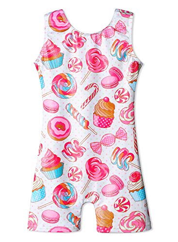 Image of HOZIY Gymnastics Leotards for Girls Unicorn Aurora Rainbow Mermaid Dinosaur Cupcake Sparkle Biketard Toddlers Kids Children