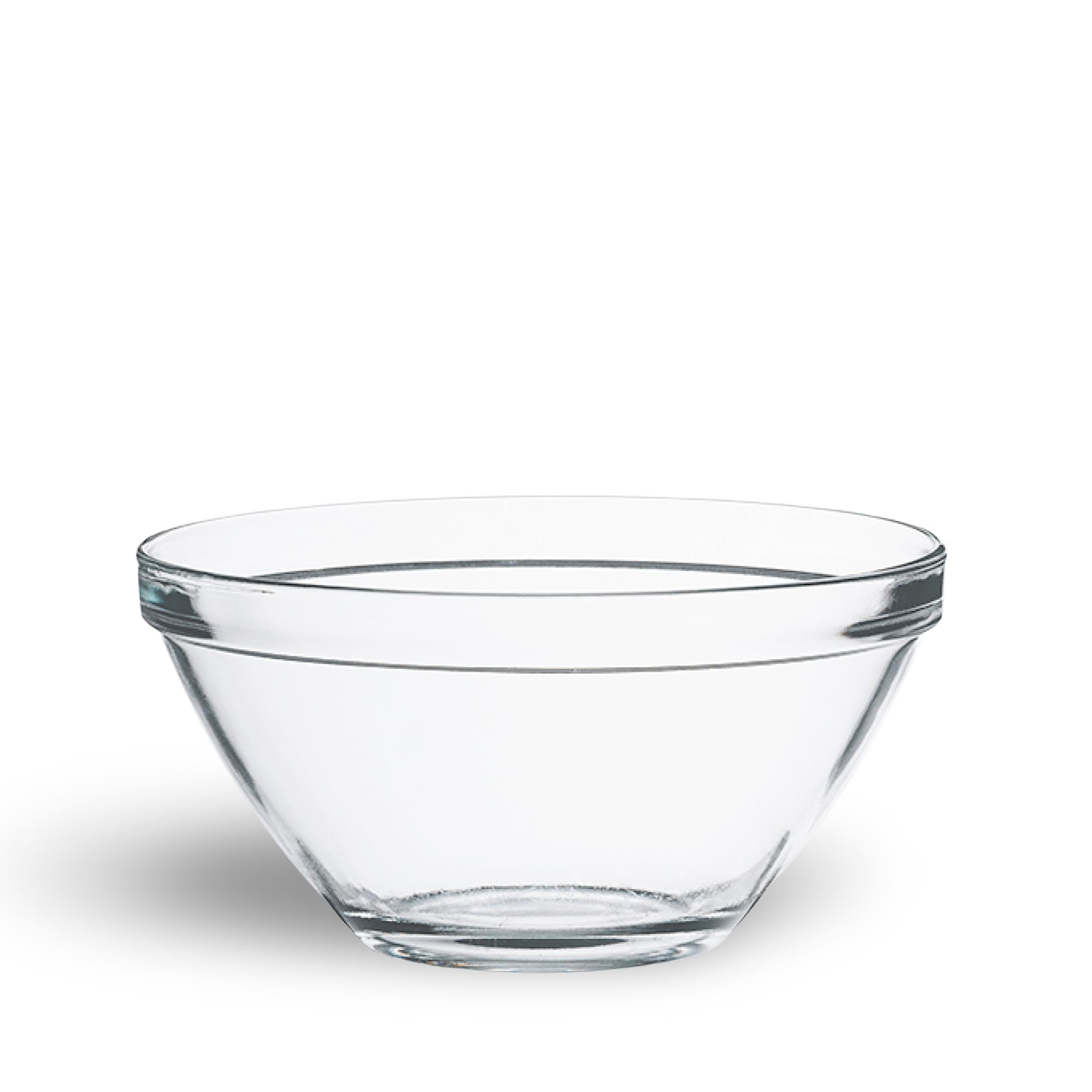 Sicignano Saladier Pompéi Verre trempé fabriqué en Italie – Transparent, empilable, résistant, lavable au lave-vaisselle (1, Ø 20 cm)