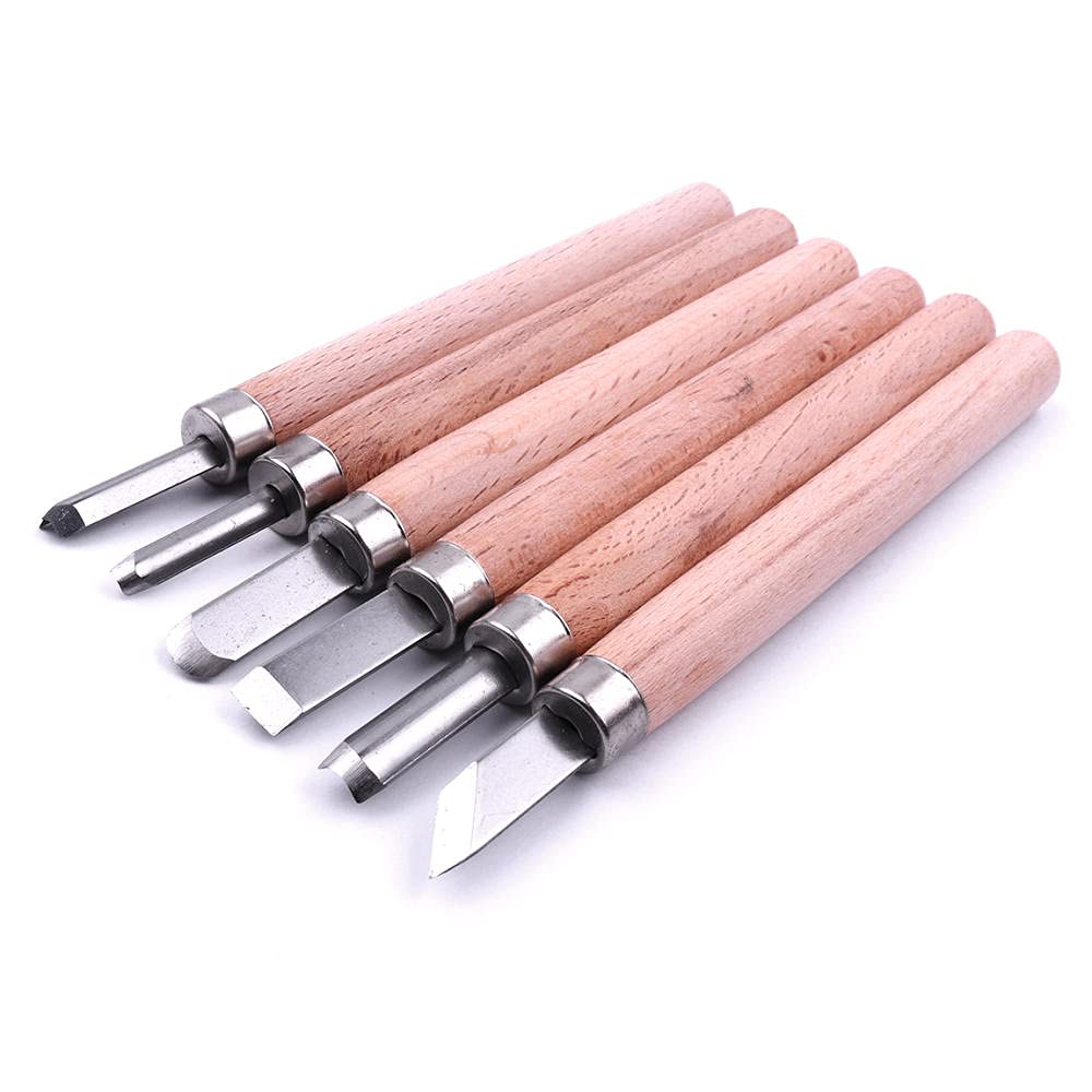 Narzędzia Rzeźbiarskie Dłuta Do Drewna Narzędzia Rzeźbiarskie Dłuto 6 Sztuk Profesjonalny Wood Carving Hand Dusterworking Dustel Dutór Zestaw Narzędzi