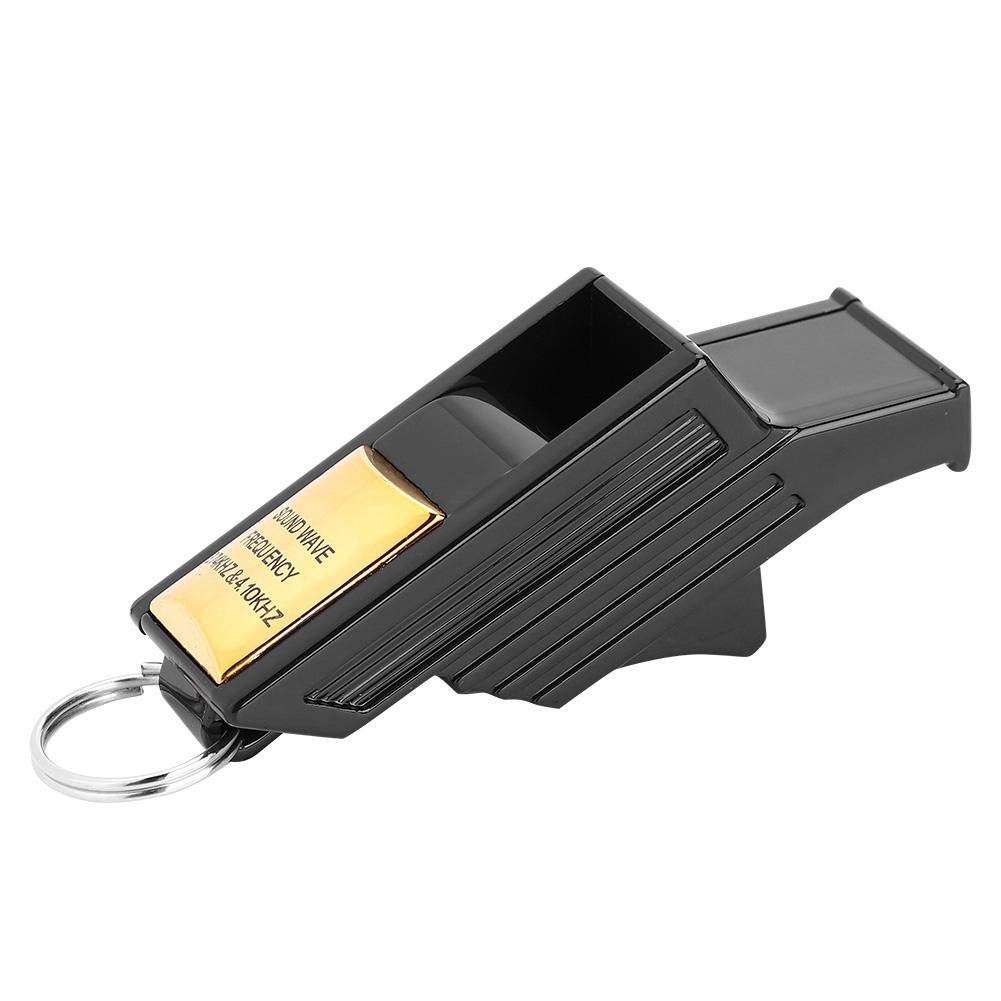 Training use Sports Whistle, Fitness use Referee Whistle, for Survival, Life-Saving for PE Lesson Football Tennis for Professional Competition(Black Gold)