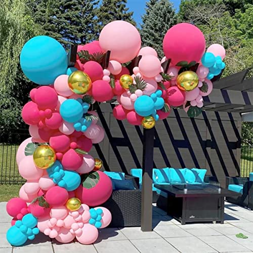 Image of Hot Pink Balloons,100 Pcs 5 Inch Mini Matte Latex Balloons for Balloon Garland Arch, Birthday Decoration, Wedding Party, Baby Shower Decorations