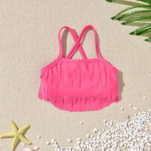 Toddler Infant Baby Girls Swimsuit Tassels Bikini Two Pieces Bathing Suit Summer Beach Outfits Set4