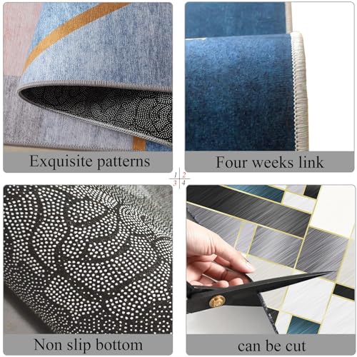 Tapis de sol cuisine moderne géométrique pour studio ado C - 4