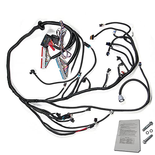 WZruibo LS Wiring Harness Drive by Cable 5.3 ls Stand Alone Wiring Harness 4L60E DBC for 1997-2006 LS1 4.8L 5.3L 6.0L EV1 - Syringe Plug and 3 pin MAF