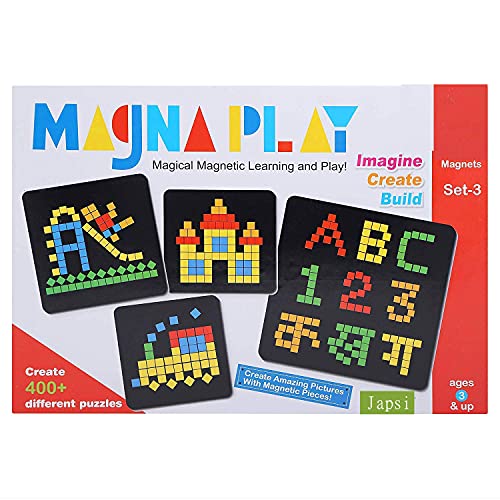 JAPSI Magna Magnetic Play Set ; 300 Different Sizes Colorful Magnets ...