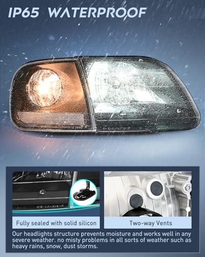 Image of Nilight Headlight Assembly Compatible with Ford F-150 Expedition 1997-2003