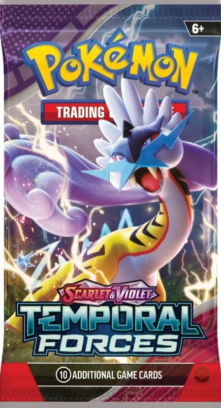 Pokémon TCG Scarlet & Violet Temporal Forces Booster Packs x4, Purple and Blue, Standard - Image 2