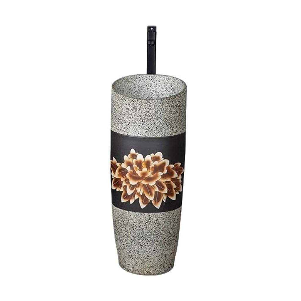 Aertsdfgt A Vessel Sink Creative Pedestal Basin Ceramic Integrated Wash Balcony Outdoor Garden Pool