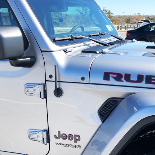 Image of BASIKER Antenna for Jeep Wrangler JL Rubicon Sahara Unlimited Sport 2007-2024 2025 2026, Jeep Wrangler Gladiator Accessories, 6 3 /4 Inch Car Wash Proof Jeep Antenna Replacement